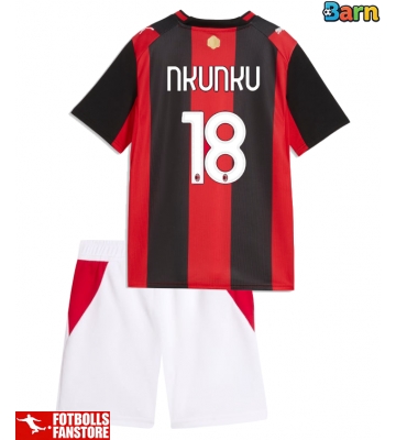 AC Milan Christopher Nkunku #18 Hemmatröja Barn 2026-27 Kortärmad (+ Korta byxor)
